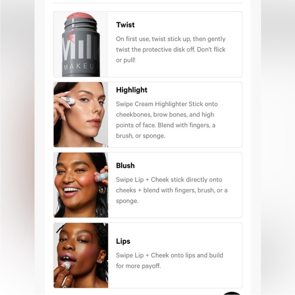 NIB Milk Makeup sticks party mix 2 cream blush + highlighter - Picture 4 of 10